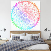 Regenboog Mandala Canvas Afdruk (Insitu (Slaapkamer))
