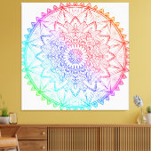 Regenboog Mandala Canvas Afdruk (Insitu (Woonkamer))