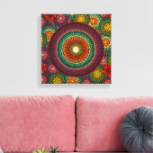 Regenboog Mandala Canvas Afdruk (Insitu (Woonkamer))