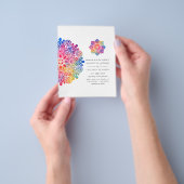 Regenboog Mandala Indiase bruiloft uitnodiging Flyer (Hand)