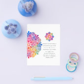 Regenboog Mandala Indiase bruiloft uitnodiging Flyer (Enkel)