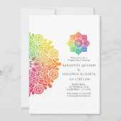 Regenboog Mandala Indiase Koppels Douche Kaart (Voorkant)