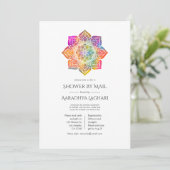 Regenboog Mandala Indische Shower per Post Kaart (Staand voorkant)