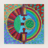 Regenboog Mandala Legpuzzel (Horizontaal)