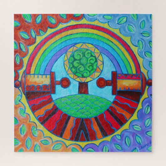 Regenboog Mandala Legpuzzel (Verticaal)