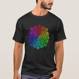 Regenboog Mandala Lotus Bloem Heilige Geometrie Yo T-shirt