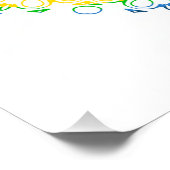 Regenboog Mandala Patroon Ontwerp Perfect Poster (Hoek)