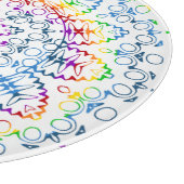 Regenboog Mandala Patroon Ontwerp Snijplank (Hoek)