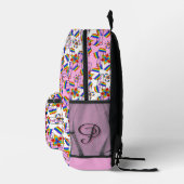 Regenboog Mandala Pride Monogram - Levendig Geomet Bedrukte Rugzak (Rechts)