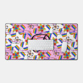 Regenboog Mandala Pride Monogram - Levendig Geomet Bureaumat (Keyboard & Muis)