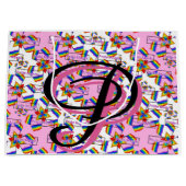 Regenboog Mandala Pride Monogram - Levendig Geomet Groot Cadeauzakje (Voorkant)