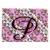 Regenboog Mandala Pride Monogram - Levendig Geomet Groot Cadeauzakje (Achterkant)