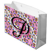 Regenboog Mandala Pride Monogram - Levendig Geomet Groot Cadeauzakje (Achterkant Gekanteld)