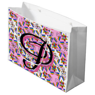 Regenboog Mandala Pride Monogram - Levendig Geomet Groot Cadeauzakje
