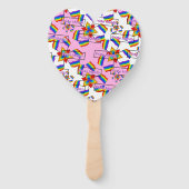 Regenboog Mandala Pride Monogram - Levendig Geomet Handwaaier (Achterkant)