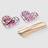 Regenboog Mandala Pride Monogram - Levendig Geomet Handwaaier (Niet-gemonteerd)