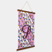 Regenboog Mandala Pride Monogram - Levendig Geomet Hangend Wandkleed (Gebogen)