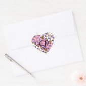Regenboog Mandala Pride Monogram - Levendig Geomet Hart Sticker (Envelop)