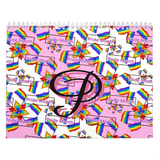 Regenboog Mandala Pride Monogram - Levendig Geomet Kalender (Hoes)