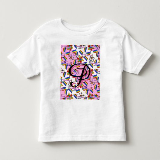 Regenboog Mandala Pride Monogram - Levendig Geomet Kinder Shirts (Voorkant)