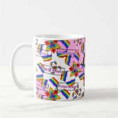 Regenboog Mandala Pride Monogram - Levendig Geomet Koffiemok (Links)