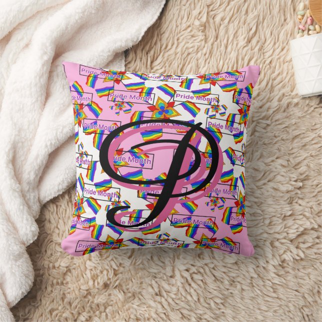 Regenboog Mandala Pride Monogram - Levendig Geomet Kussen (Deken)