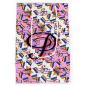 Regenboog Mandala Pride Monogram - Levendig Geomet Medium Cadeauzakje (Achterkant)