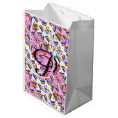 Regenboog Mandala Pride Monogram - Levendig Geomet Medium Cadeauzakje (Achterkant Gekanteld)