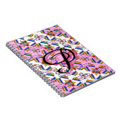 Regenboog Mandala Pride Monogram - Levendig Geomet Notitieboek (Rechterzijde)