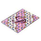 Regenboog Mandala Pride Monogram - Levendig Geomet Notitieboek (Linkerzijde)