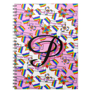Regenboog Mandala Pride Monogram - Levendig Geomet Notitieboek