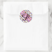 Regenboog Mandala Pride Monogram - Levendig Geomet Ronde Sticker (Tas)