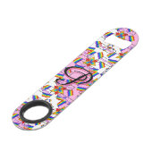 Regenboog Mandala Pride Monogram - Levendig Geomet Speed Flessenopener (Voorkant Gekanteld)