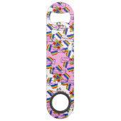 Regenboog Mandala Pride Monogram - Levendig Geomet Speed Flessenopener (Achterkant)