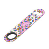 Regenboog Mandala Pride Monogram - Levendig Geomet Speed Flessenopener (Achterkant Gekanteld)