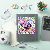 Regenboog Mandala Pride Monogram - Levendig Geomet Sticker (iPad Cover)
