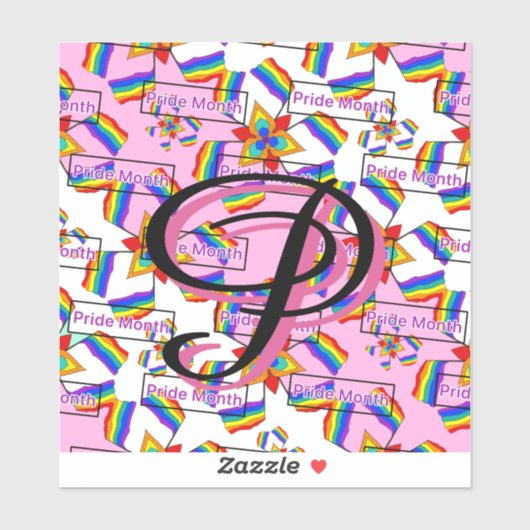 Regenboog Mandala Pride Monogram - Levendig Geomet Sticker (Vel)