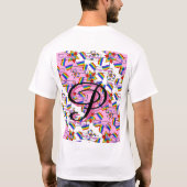 Regenboog Mandala Pride Monogram - Levendig Geomet T-shirt (Achterkant)