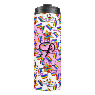 Regenboog Mandala Pride Monogram - Levendig Geomet Thermosbeker