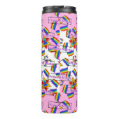 Regenboog Mandala Pride Monogram - Levendig Geomet Thermosbeker (Achterkant)
