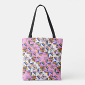 Regenboog Mandala Pride Monogram - Levendig Geomet Tote Bag (Achterkant)