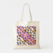 Regenboog Mandala Pride Monogram - Levendig Geomet Tote Bag (Achterkant)