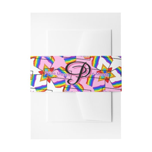 Regenboog Mandala Pride Monogram - Levendig Geomet Uitnodigingen Wikkel (Voorkant Voorbeeld)