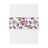 Regenboog Mandala Pride Monogram - Levendig Geomet Uitnodigingen Wikkel (Achterkant Voorbeeld)