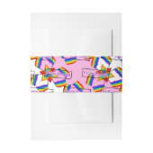 Regenboog Mandala Pride Monogram - Levendig Geomet Uitnodigingen Wikkel (Voorkant Voorbeeld)