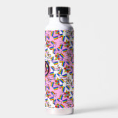 Regenboog Mandala Pride Monogram - Levendig Geomet Waterfles (Links)