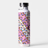 Regenboog Mandala Pride Monogram - Levendig Geomet Waterfles (Rechts)