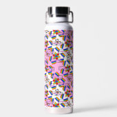 Regenboog Mandala Pride Monogram - Levendig Geomet Waterfles (Achterkant)
