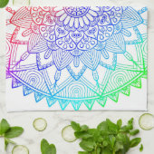 Regenboog Mandala Theedoek (Gevouwen)