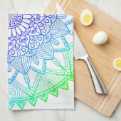 Regenboog Mandala Theedoek (Quarter Fold)